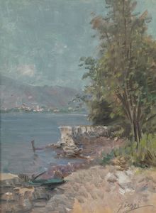 FIESSI  ANGELO (1891 - 1977) - Paesaggio lagunare.