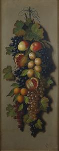 MEUCCI MICHELANGELO (1840 - 1909) : Natura morta di frutta.  - Asta Asta 339  Arte antica e del XIX secolo (online) - Associazione Nazionale - Case d'Asta italiane