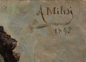MILESI ALESSANDRO (1856 - 1945) : Ritratto di anziana.  - Asta Asta 339  Arte antica e del XIX secolo (online) - Associazione Nazionale - Case d'Asta italiane