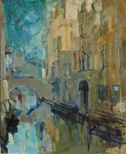 CHERUBINI CARLO (1897 - 1978) : Calle veneziana.  - Asta Asta 339  Arte antica e del XIX secolo (online) - Associazione Nazionale - Case d'Asta italiane