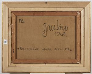 GAMBINO GIUSEPPE (1928 - 1997) : Palazzo sul Canal Grande.  - Asta Asta 339  Arte antica e del XIX secolo (online) - Associazione Nazionale - Case d'Asta italiane
