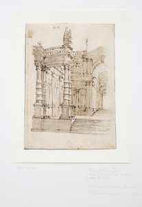 TESI MAURO ANTONIO (1730 - 1766) : Studio per architettura.  - Asta Asta 339  Arte antica e del XIX secolo (online) - Associazione Nazionale - Case d'Asta italiane