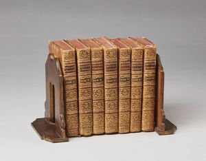 MANIFATTURA FRANCESE DEL XVIII SECOLO - Oeuvres d'Homre in sette volumi rilegati in pelle e datati 1771.