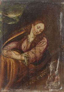 ARTISTA NORDEUROPEO DEL XVII SECOLO - Maddalena Penitente.