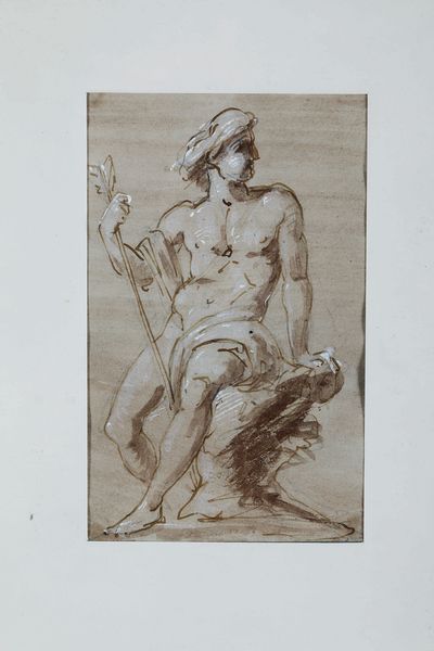 Scuola del XVIII secolo Figura maschile con turbante  - Asta Dipinti Antichi | Cambi Time - Associazione Nazionale - Case d'Asta italiane