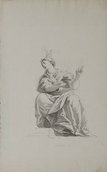 Scuola francese del XVIII secolo Figura femminile seduta  - Asta Dipinti Antichi | Cambi Time - Associazione Nazionale - Case d'Asta italiane