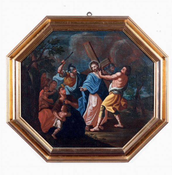 Scuola del XVIII secolo Via Crucis  - Asta Dipinti Antichi | Cambi Time - Associazione Nazionale - Case d'Asta italiane