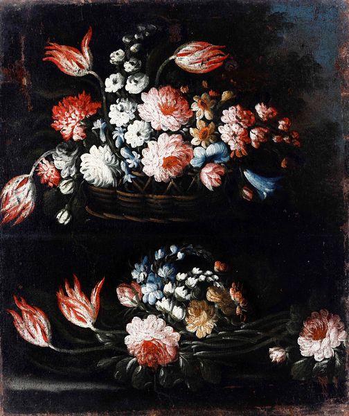 Scuola del XVIII secolo Natura morta con vaso di fiori  - Asta Dipinti Antichi | Cambi Time - Associazione Nazionale - Case d'Asta italiane