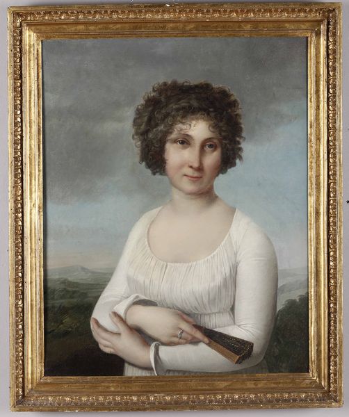 Artista neoclassico Giovane donna in abito bianco con ventaglio  - Asta Dipinti Antichi | Cambi Time - Associazione Nazionale - Case d'Asta italiane