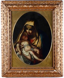 Scuola veneta del XVIII secolo Madonna con Bambino  - Asta Dipinti Antichi | Cambi Time - Associazione Nazionale - Case d'Asta italiane