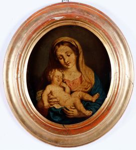 Scuola italiana Madonna con Bambino  - Asta Dipinti Antichi | Cambi Time - Associazione Nazionale - Case d'Asta italiane