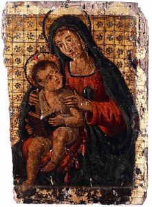 Scuola veneto-cretese del XVIII secolo Madonna con Bambino  - Asta Dipinti Antichi | Cambi Time - Associazione Nazionale - Case d'Asta italiane