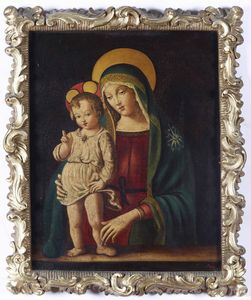 Pittore del XIX secolo Madonna con Bambino  - Asta Dipinti Antichi | Cambi Time - Associazione Nazionale - Case d'Asta italiane