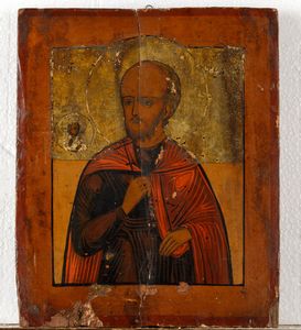 Icona raffigurante santo, Russia, XIX secolo  - Asta Dipinti Antichi | Cambi Time - Associazione Nazionale - Case d'Asta italiane
