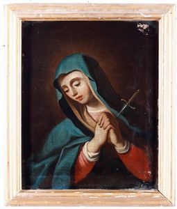 Scuola del XVIII secolo Madonna addolorata  - Asta Dipinti Antichi | Cambi Time - Associazione Nazionale - Case d'Asta italiane