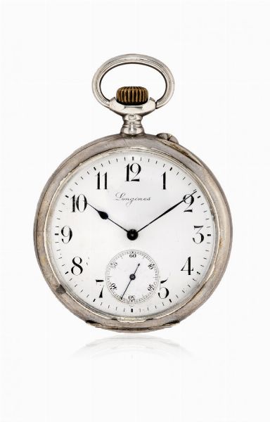 Lotto di tre orologi da tasca in argento, due Longines e un Bergeon, periodo inizi '900  - Asta Orologi - Associazione Nazionale - Case d'Asta italiane