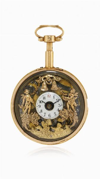 Orologio da tasca inglese a ripetizione e con automi, firmato Norton, periodo 1770 circa  - Asta Orologi - Associazione Nazionale - Case d'Asta italiane
