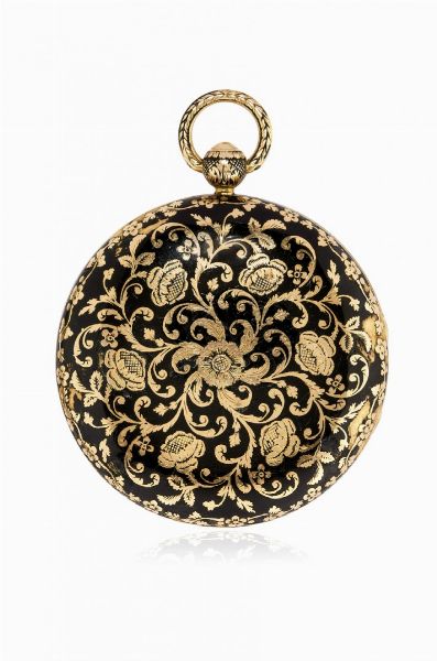 Orologio da tasca svizzero a chiavetta con smalti, firmato Vacheron Girod, periodo 1800 circa  - Asta Orologi - Associazione Nazionale - Case d'Asta italiane