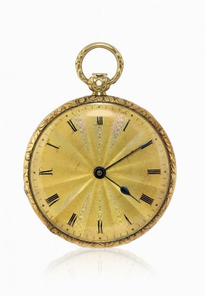 Lotto di due orologi a chiavetta in oro, periodo 1830 e 1850  - Asta Orologi - Associazione Nazionale - Case d'Asta italiane