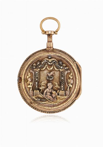 Orologio da tasca francese a chiavetta, firmato Duval et Mathieu, periodo primi 800  - Asta Orologi - Associazione Nazionale - Case d'Asta italiane