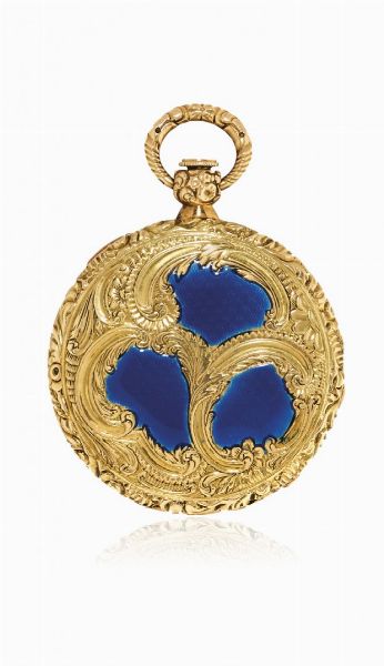 Orologio da tasca francese a chiavetta, firmato LeRoy, periodo 1830 circa  - Asta Orologi - Associazione Nazionale - Case d'Asta italiane