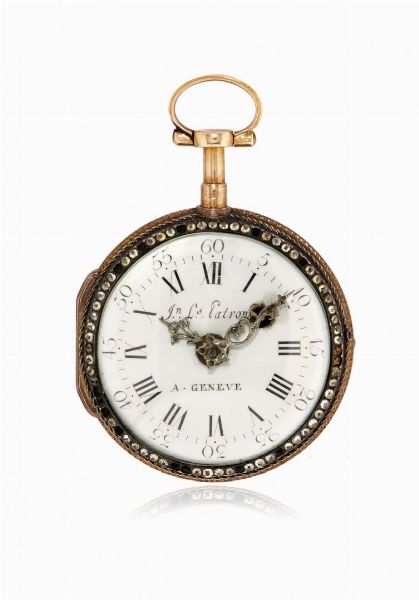 Orologio da tasca svizzero a chiavetta, firmato Patron, periodo 1770 circa  - Asta Orologi - Associazione Nazionale - Case d'Asta italiane