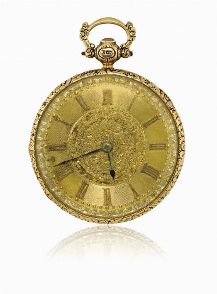 Lotto di due orologi inglesi a chiavetta in oro, periodo 1850  - Asta Orologi - Associazione Nazionale - Case d'Asta italiane