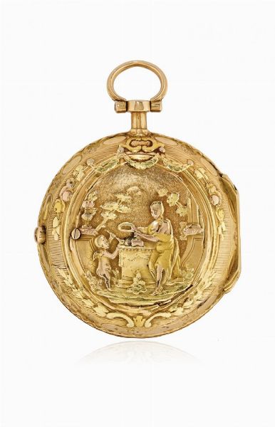 Orologio da tasca francese a chiavetta, firmato Romilly, periodo 1790 circa  - Asta Orologi - Associazione Nazionale - Case d'Asta italiane
