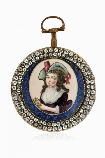 Orologio da tasca a chiavetta con smalto, firmato Breguet, periodo 1800 circa  - Asta Orologi - Associazione Nazionale - Case d'Asta italiane