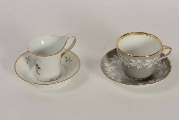 Due tazze con piattino. Berlino, XIX e XX secolo  - Asta Ceramiche | Cambi Time - Associazione Nazionale - Case d'Asta italiane