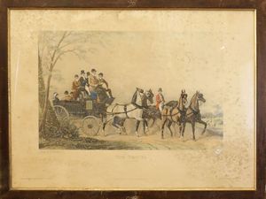 Richard Woodman - Scena di caccia e Paesaggi con personaggi e cavalli, dai dipinti di James Baranger