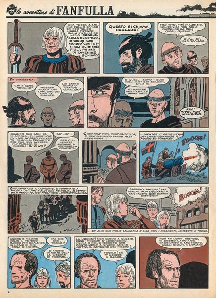 Hugo Pratt : Le avventure di Fanfulla  - Asta 100 volte Pratt | Asta di Fumetti - Associazione Nazionale - Case d'Asta italiane