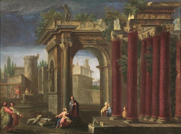 Scuola romana, sec. XVIII  - Asta ARCADE | Dipinti dal XV al XX secolo - Associazione Nazionale - Case d'Asta italiane