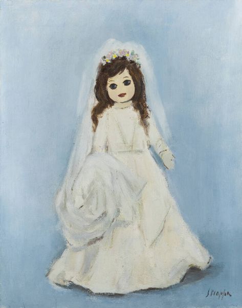 LEONARDO STROPPA Torino 1900 - 1991 : Bambola vestita da sposa  - Asta Asta 190 Dipinti - Associazione Nazionale - Case d'Asta italiane