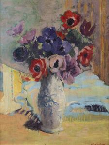 GIOVANNI TRIBAUDINO Graglia (BI) 1901 - 1989 Torino - Vaso di fiori