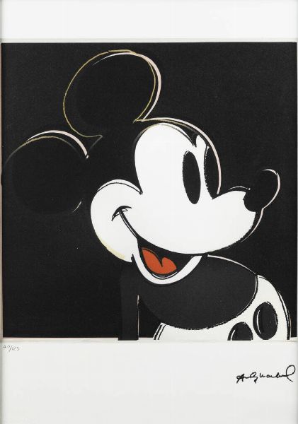 ANDY WARHOL Pittsburgh (USA) 1927 - 1987 New York : Mickey mouse  - Asta Asta 191 Grafica - Associazione Nazionale - Case d'Asta italiane