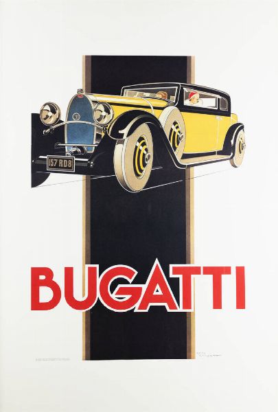 MANIFESTO : Bugatti  - Asta Asta 191 Grafica - Associazione Nazionale - Case d'Asta italiane