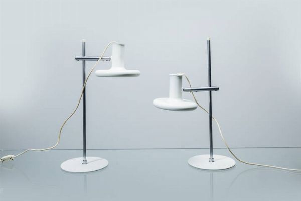 HANS DUE : Due lampade da tavolo mod. Optima 2  - Asta Asta 192 Illuminazione - Associazione Nazionale - Case d'Asta italiane