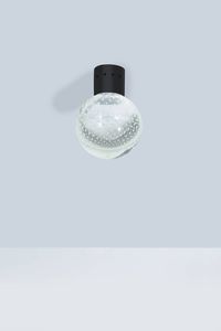 SEGUSO - Lampada a soffitto con diffusore in vetro bulicante. Anni '50 cm 24