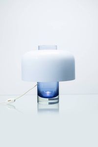 CARLO NASON - Vaso - lampada da tavolo in vetro soffiato di Murano. Prod. A.V. Mazzega 1968 h cm 38