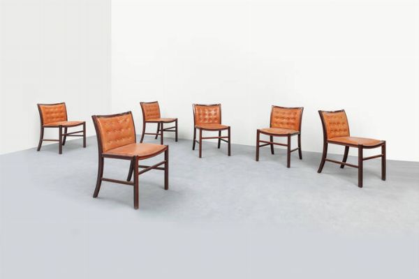 LUCIANO FRIGERIO : Sei sedie mod. Reginella  - Asta Asta 193 Design - Associazione Nazionale - Case d'Asta italiane