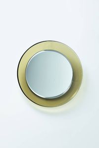 FONTANA ARTE - Specchio di forma rotonda in cristallo. Anni '50 diam cm 65