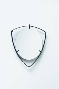 SANT'AMBROGIO DE BERTI - Specchio con cornice in metallo verniciato. Etichetta del Produttore al retro Anni '50 cm  81 5x80