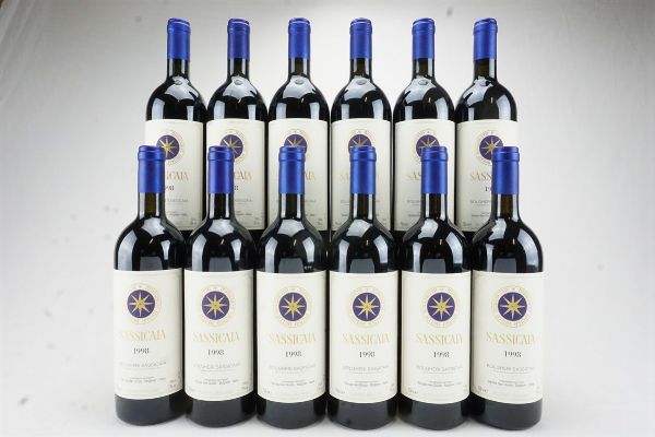 Sassicaia Tenuta San Guido 1998  - Asta L'Arte del Collezionare - Vini italiani e francesi da cantine selezionate - Associazione Nazionale - Case d'Asta italiane