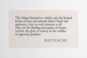 ,JOSEPH KOSUTH - Nietzsche