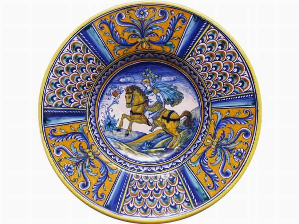 Piatto da parata in ceramica, Deruta  - Asta Arredi e Dipinti Antichi da una villa a Fiesole - Associazione Nazionale - Case d'Asta italiane