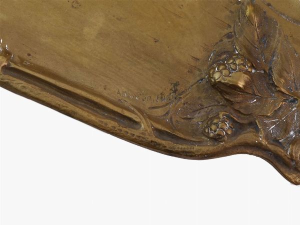 Doppio calamaio in bronzo dorato  - Asta Arredi e Dipinti Antichi da una villa a Fiesole - Associazione Nazionale - Case d'Asta italiane