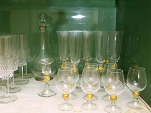 Miscellanea di bicchieri in vetro e cristallo  - Asta Arredi e Dipinti Antichi da una villa a Fiesole - Associazione Nazionale - Case d'Asta italiane