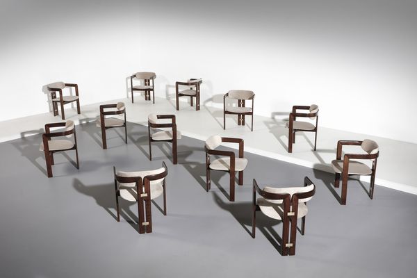 SAVINI AUGUSTO : Dodici sedie Pamplona per Pozzi  - Asta Asta 342 | Design (tradizionale) - Associazione Nazionale - Case d'Asta italiane