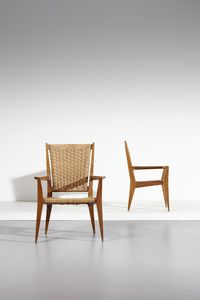 PONTI GIO (1891 - 1979) - attribuito. Coppia di sedie